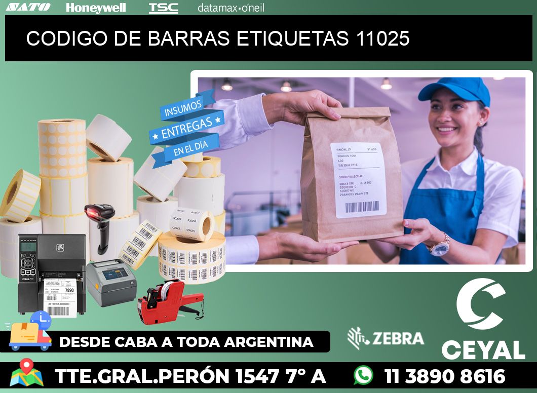 CODIGO DE BARRAS ETIQUETAS 11025