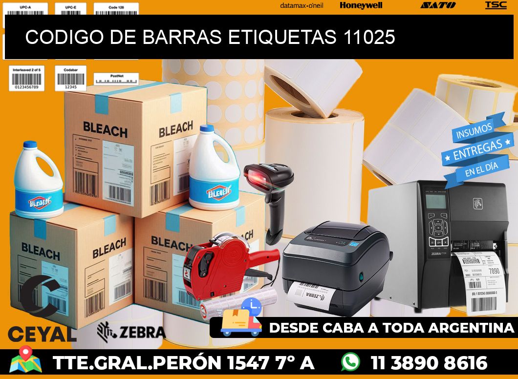 CODIGO DE BARRAS ETIQUETAS 11025