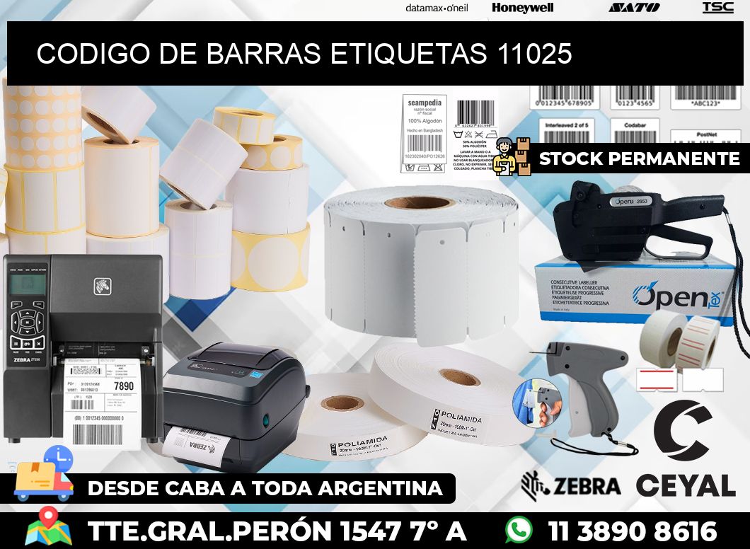 CODIGO DE BARRAS ETIQUETAS 11025