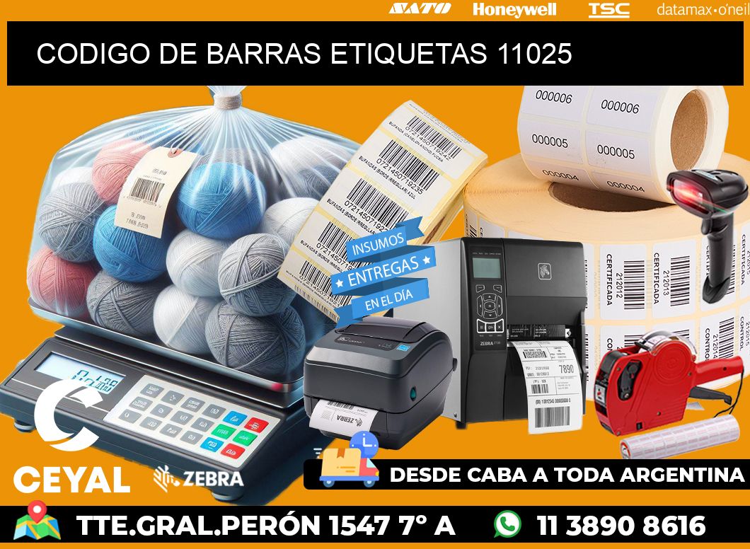 CODIGO DE BARRAS ETIQUETAS 11025