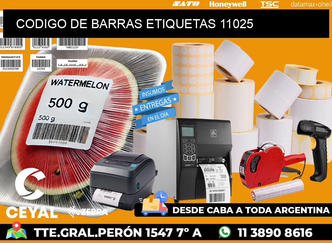 CODIGO DE BARRAS ETIQUETAS 11025