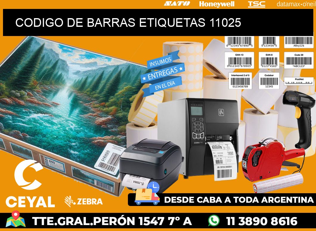CODIGO DE BARRAS ETIQUETAS 11025