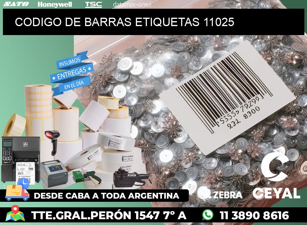 CODIGO DE BARRAS ETIQUETAS 11025