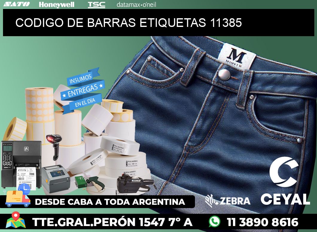 CODIGO DE BARRAS ETIQUETAS 11385