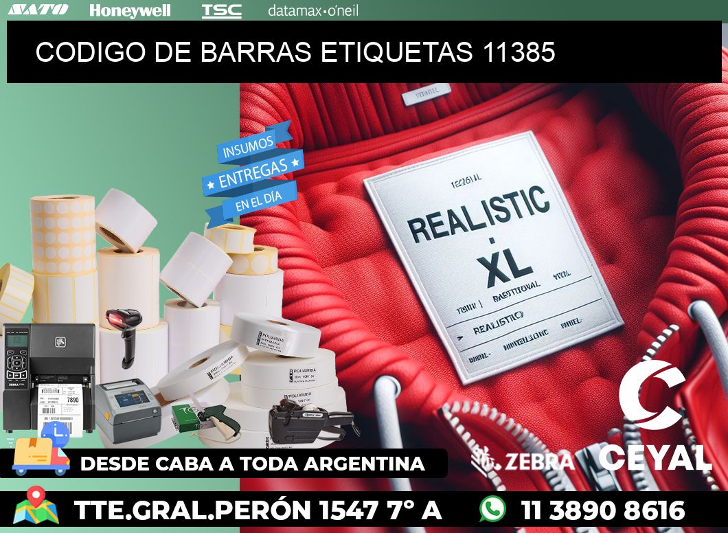 CODIGO DE BARRAS ETIQUETAS 11385