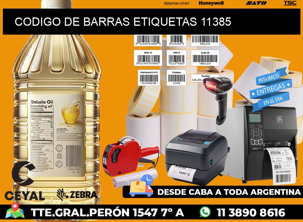 CODIGO DE BARRAS ETIQUETAS 11385