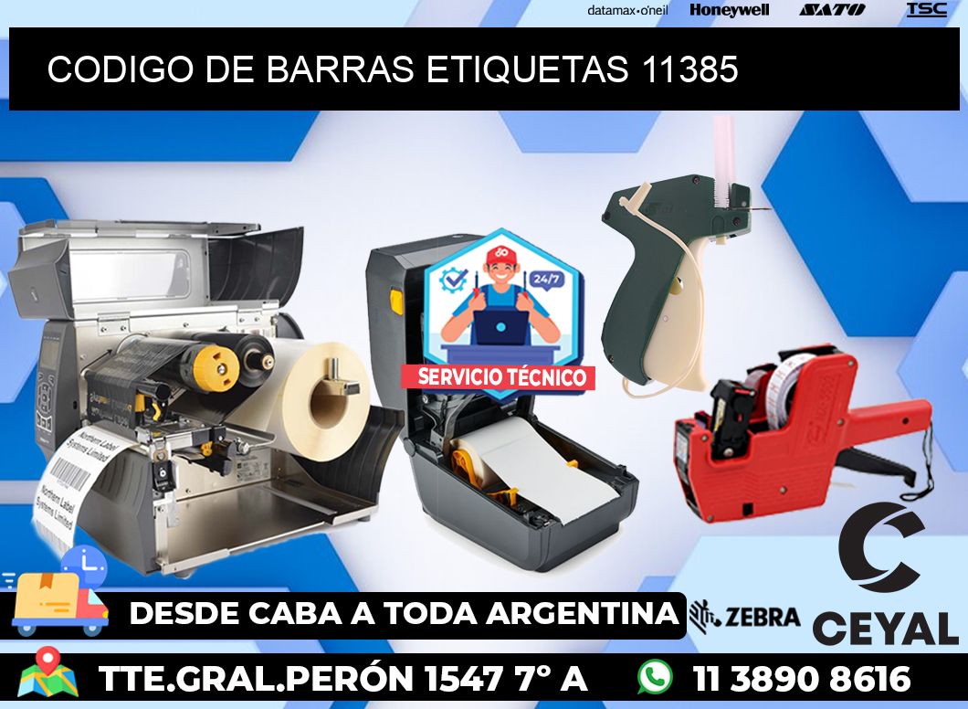 CODIGO DE BARRAS ETIQUETAS 11385