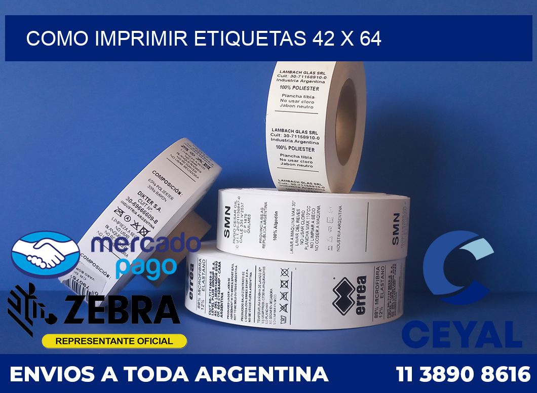COMO IMPRIMIR ETIQUETAS 42 x 64