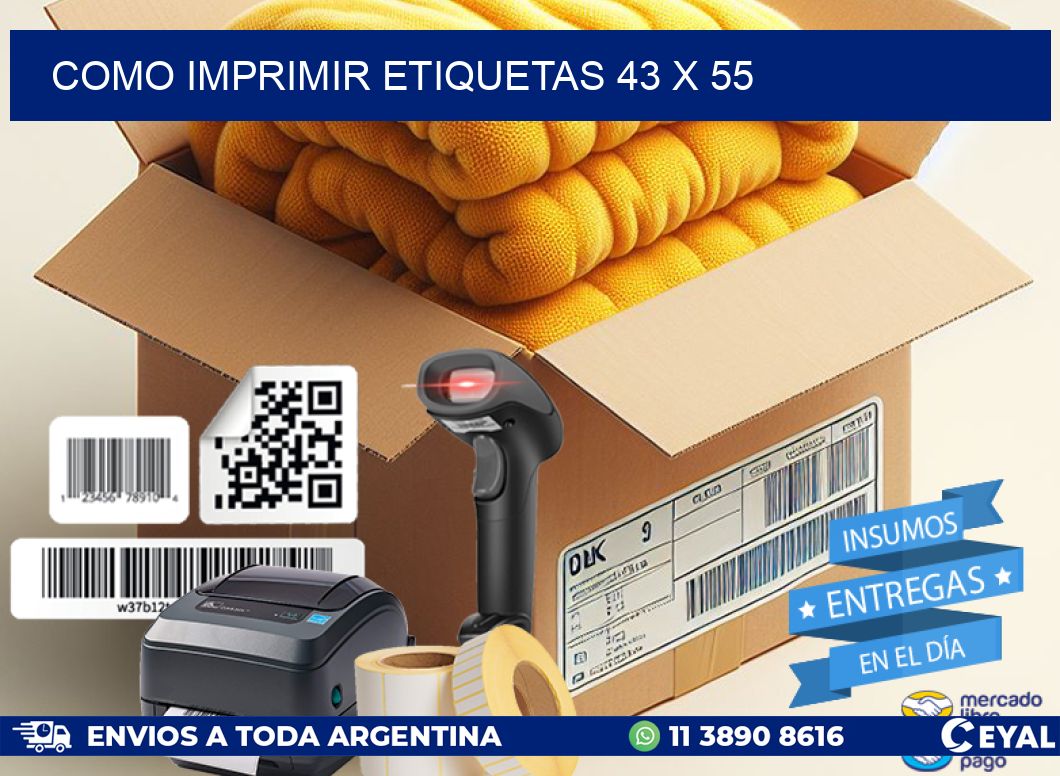 COMO IMPRIMIR ETIQUETAS 43 x 55