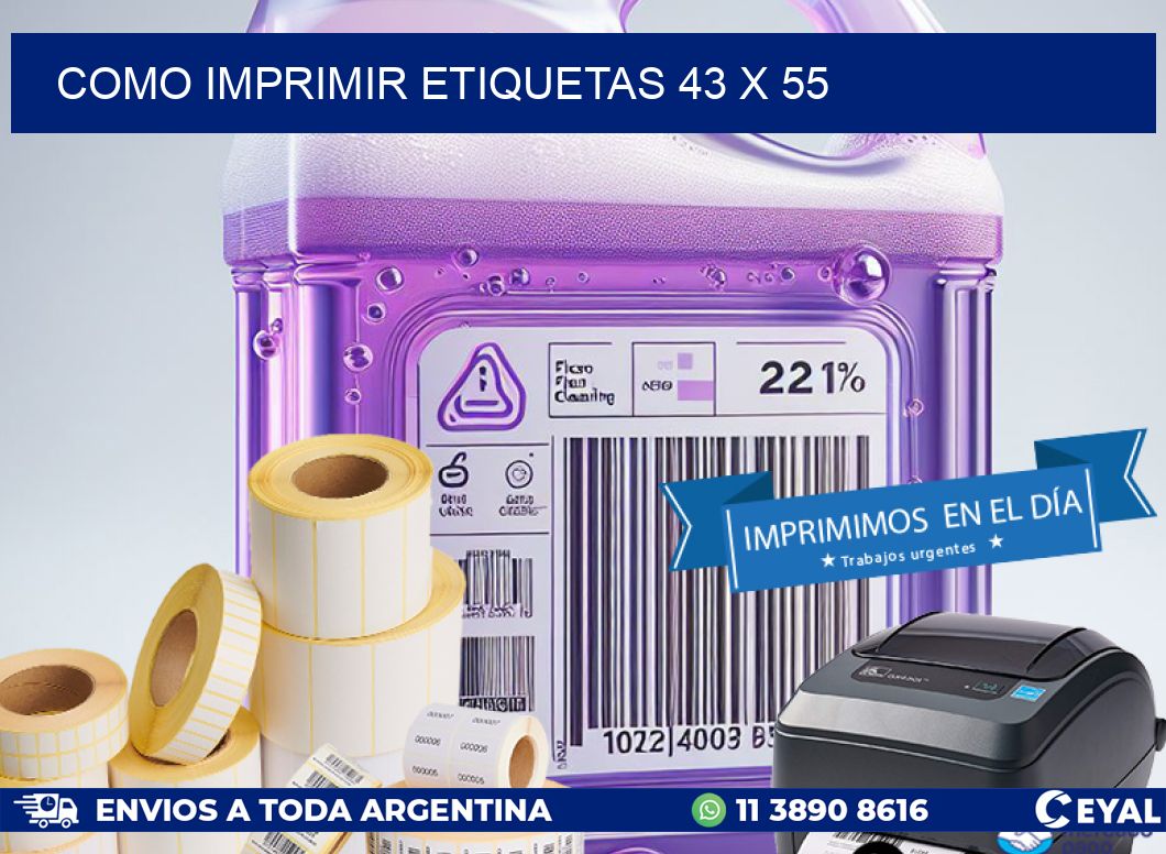 COMO IMPRIMIR ETIQUETAS 43 x 55
