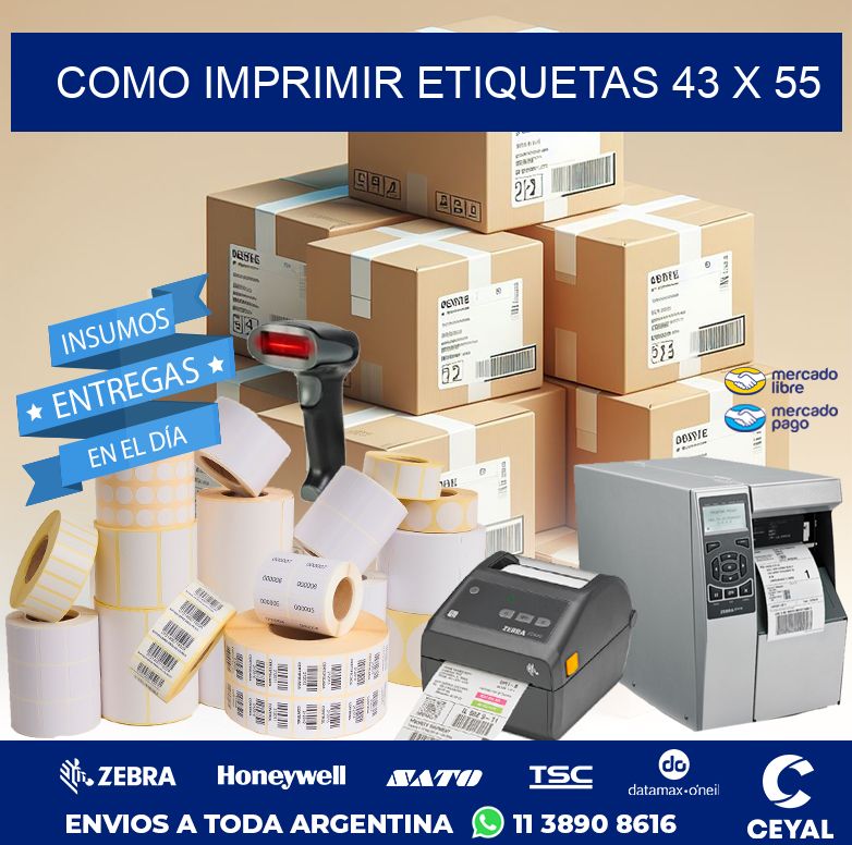 COMO IMPRIMIR ETIQUETAS 43 x 55