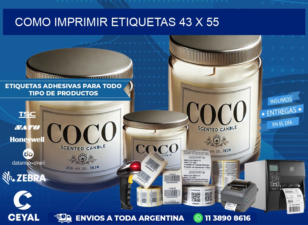 COMO IMPRIMIR ETIQUETAS 43 x 55