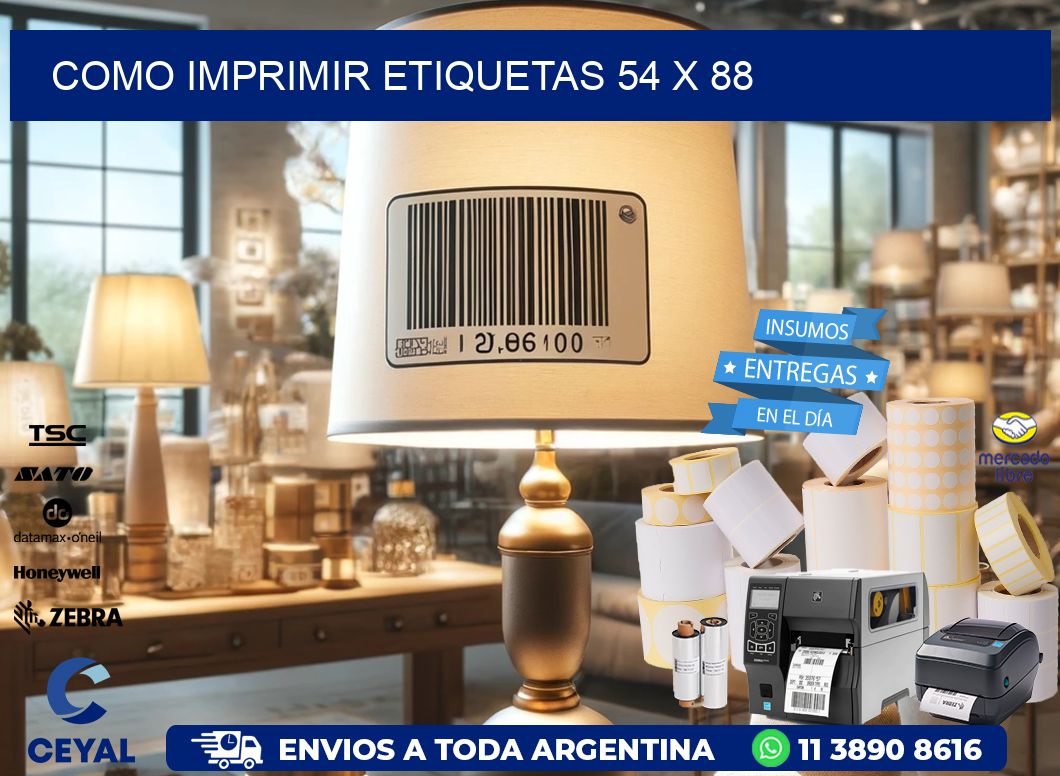 COMO IMPRIMIR ETIQUETAS 54 x 88