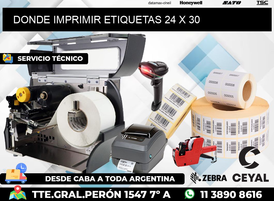 DONDE IMPRIMIR ETIQUETAS 24 x 30