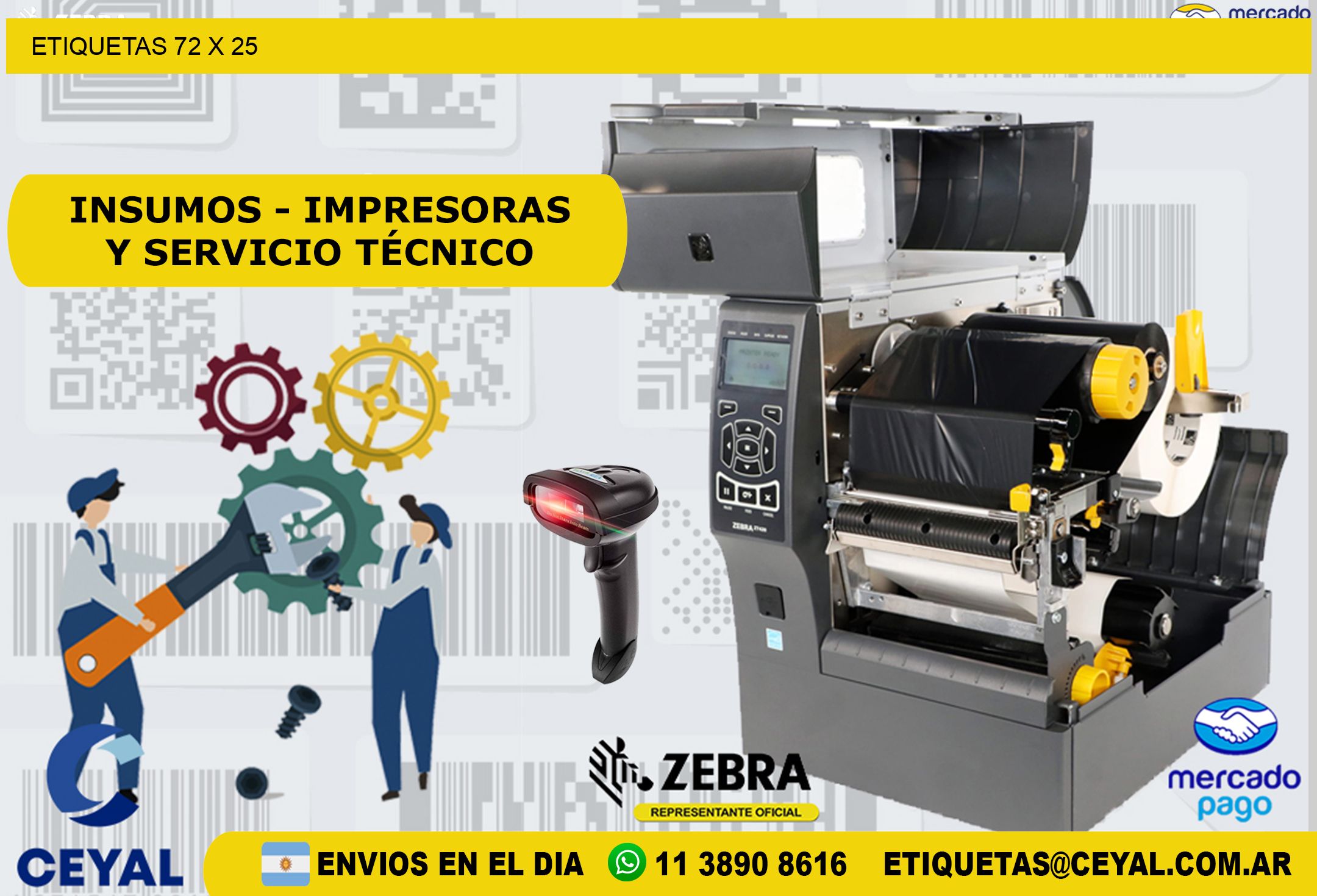ETIQUETAS 72 x 25