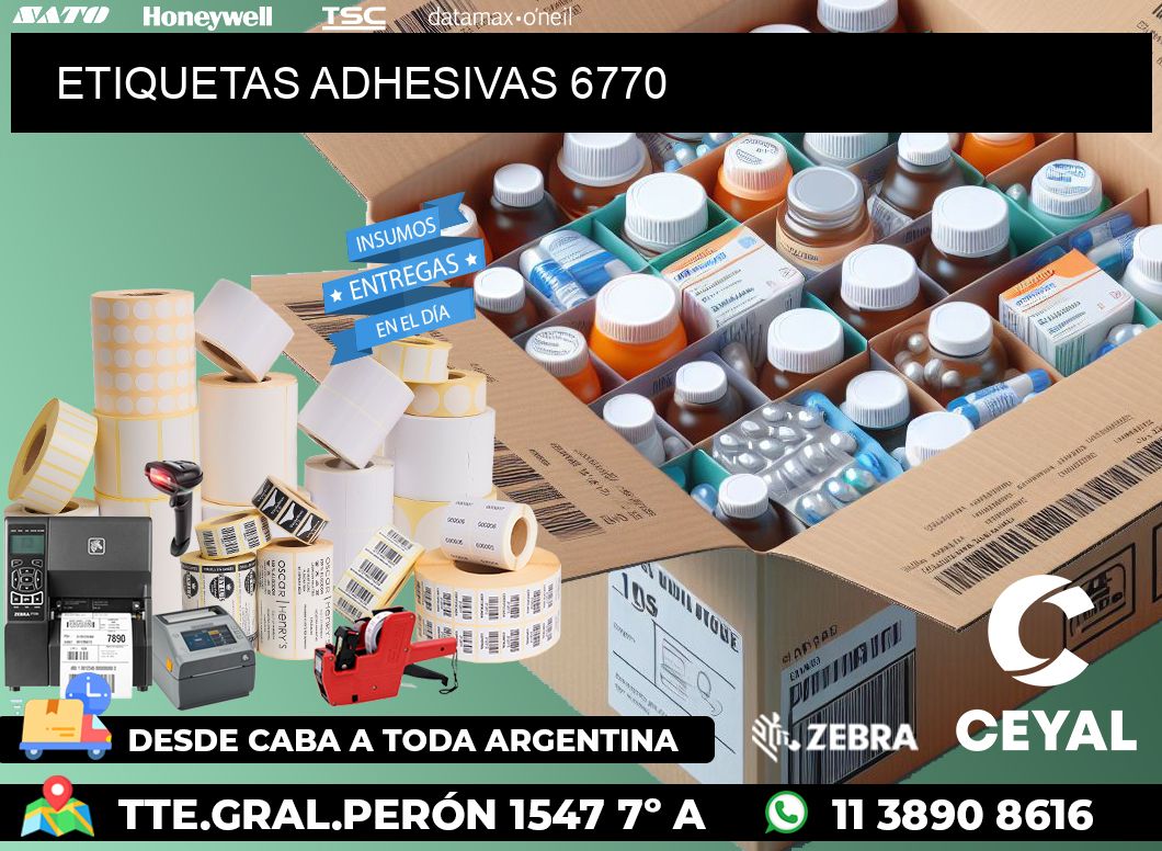 ETIQUETAS ADHESIVAS 6770