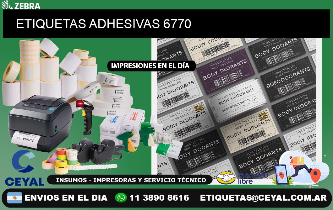 ETIQUETAS ADHESIVAS 6770