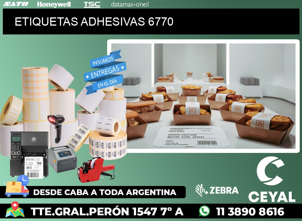 ETIQUETAS ADHESIVAS 6770