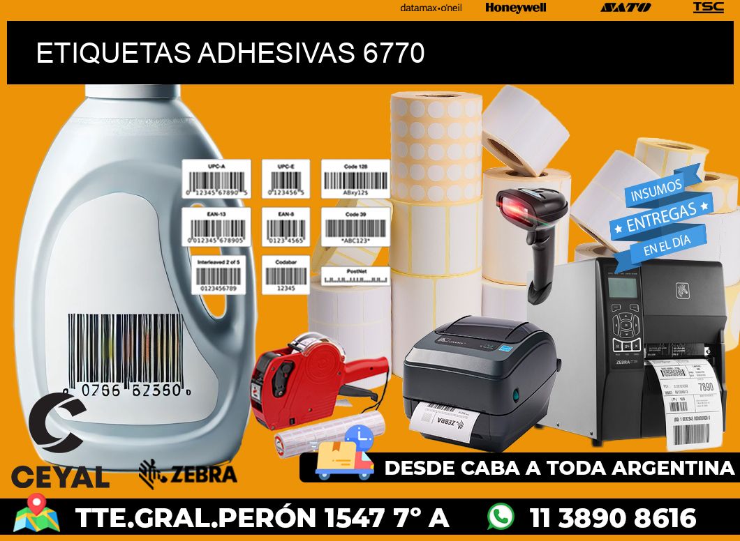 ETIQUETAS ADHESIVAS 6770