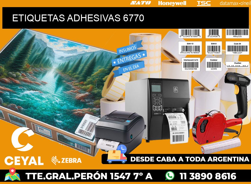 ETIQUETAS ADHESIVAS 6770