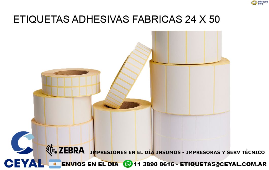 ETIQUETAS ADHESIVAS FABRICAS 24 x 50