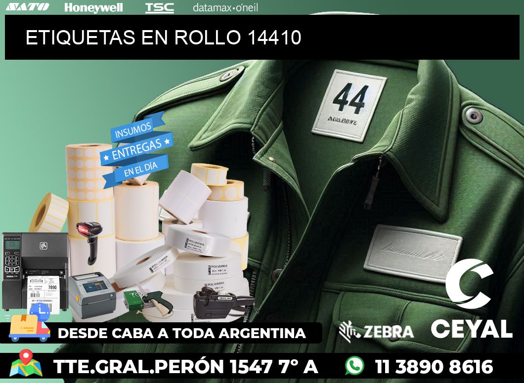 ETIQUETAS EN ROLLO 14410