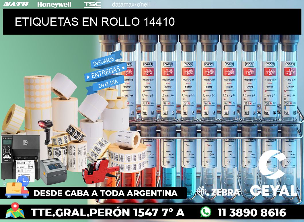 ETIQUETAS EN ROLLO 14410