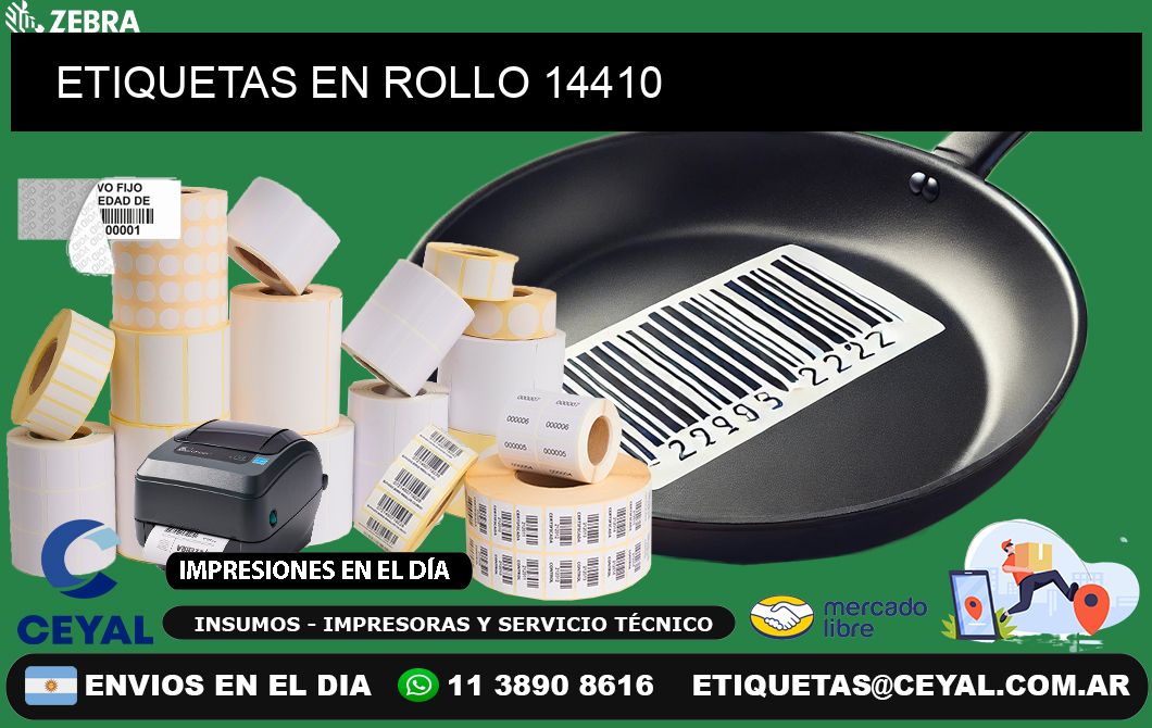 ETIQUETAS EN ROLLO 14410