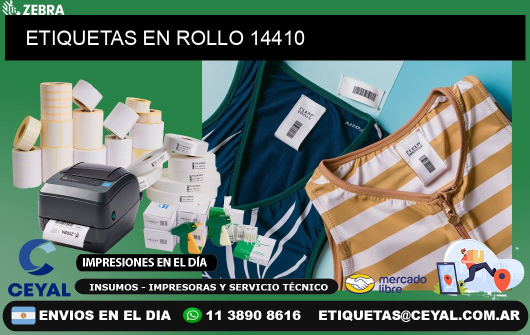ETIQUETAS EN ROLLO 14410