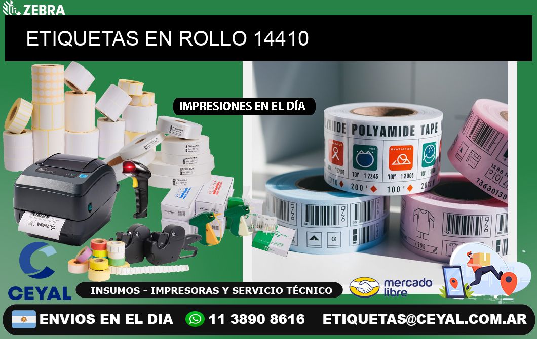 ETIQUETAS EN ROLLO 14410