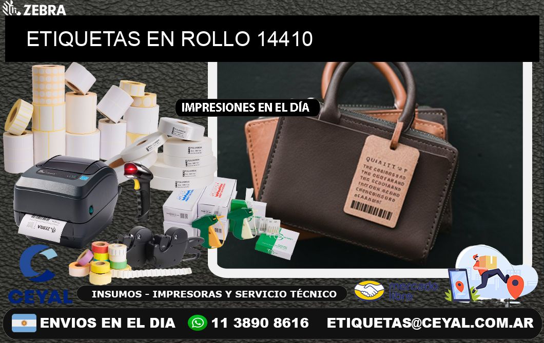 ETIQUETAS EN ROLLO 14410