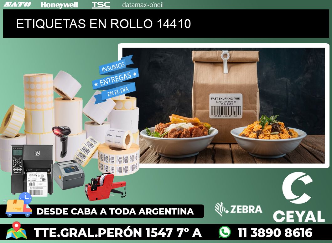 ETIQUETAS EN ROLLO 14410