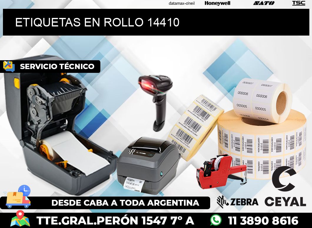 ETIQUETAS EN ROLLO 14410