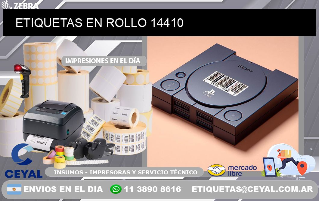 ETIQUETAS EN ROLLO 14410