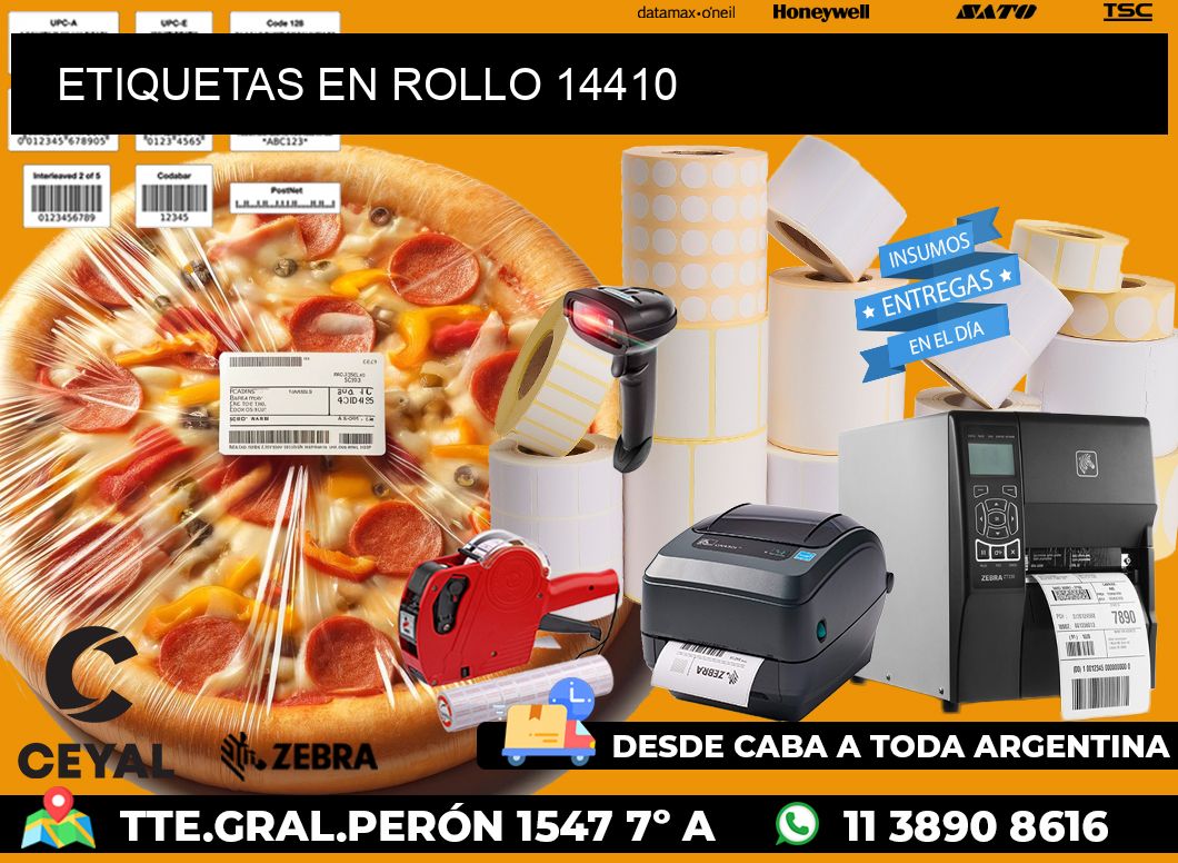 ETIQUETAS EN ROLLO 14410