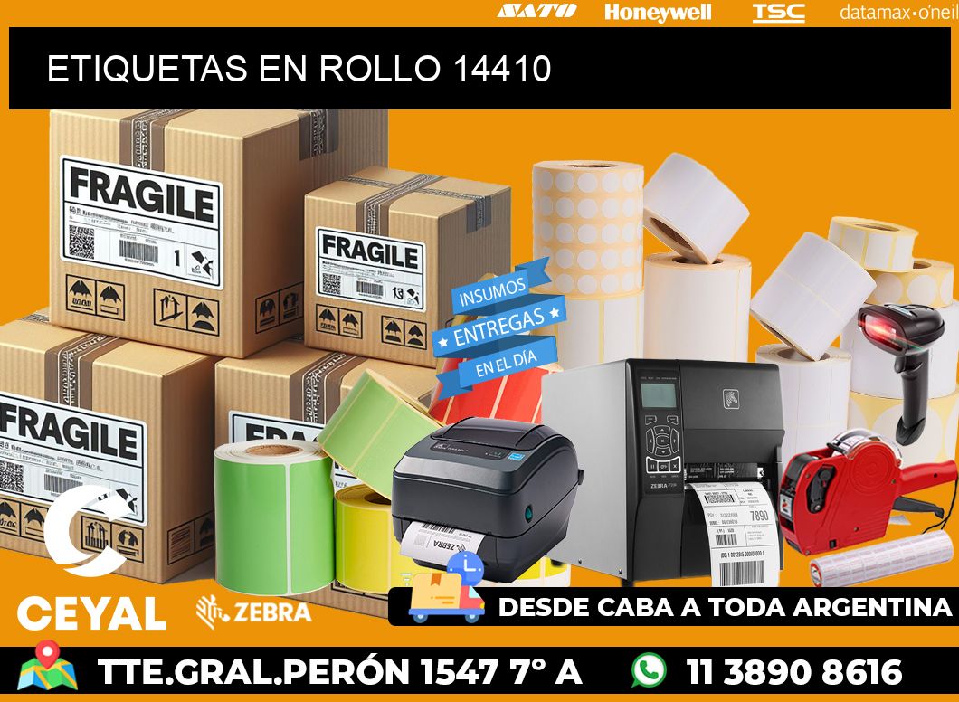 ETIQUETAS EN ROLLO 14410