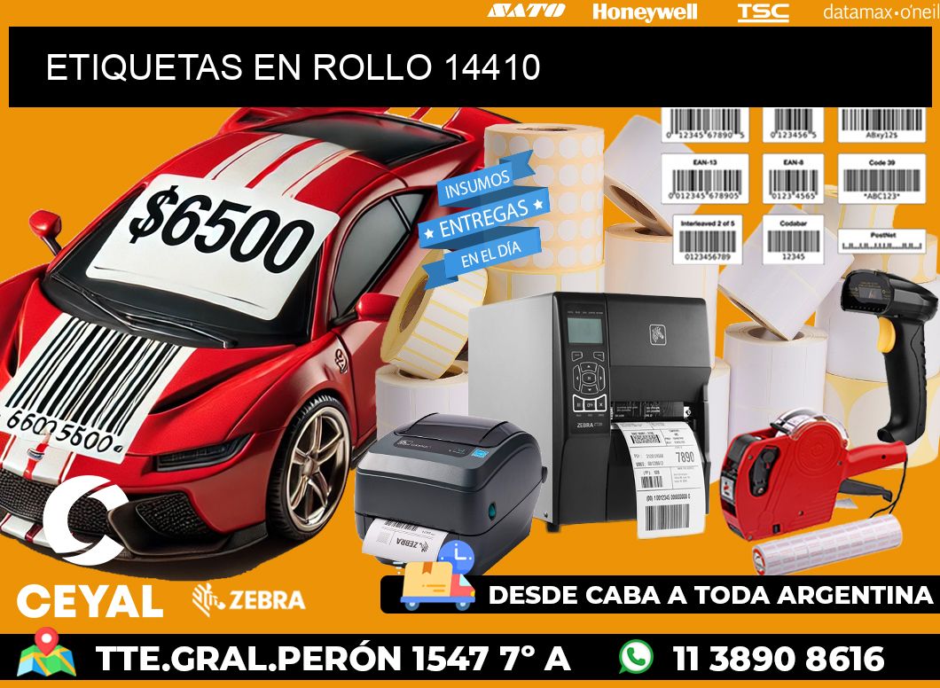 ETIQUETAS EN ROLLO 14410