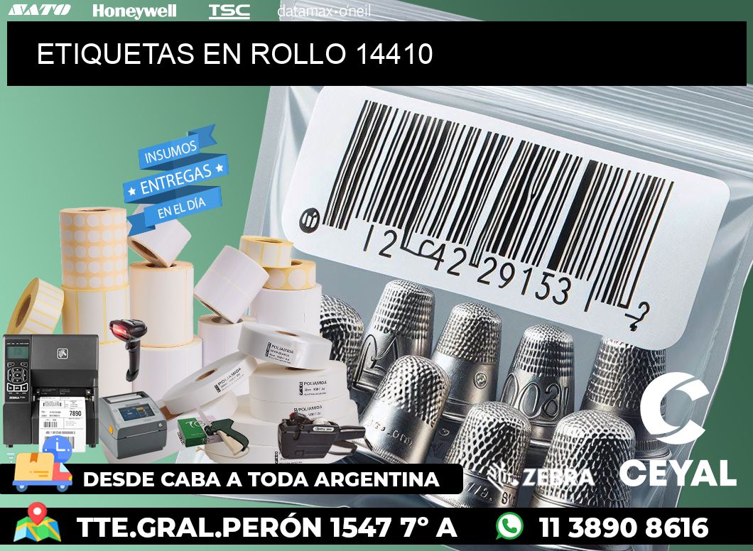 ETIQUETAS EN ROLLO 14410
