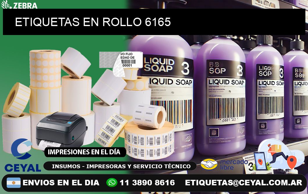 ETIQUETAS EN ROLLO 6165