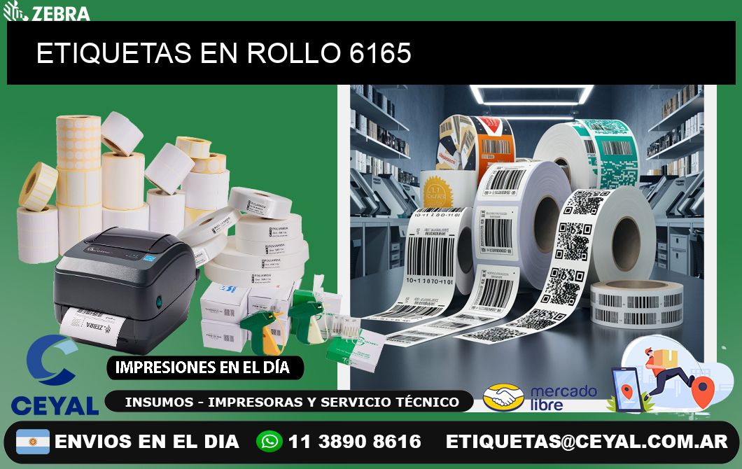 ETIQUETAS EN ROLLO 6165