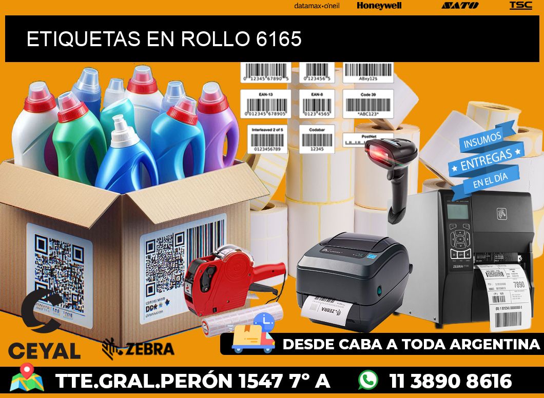 ETIQUETAS EN ROLLO 6165