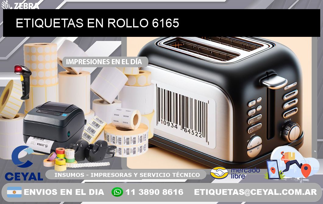 ETIQUETAS EN ROLLO 6165