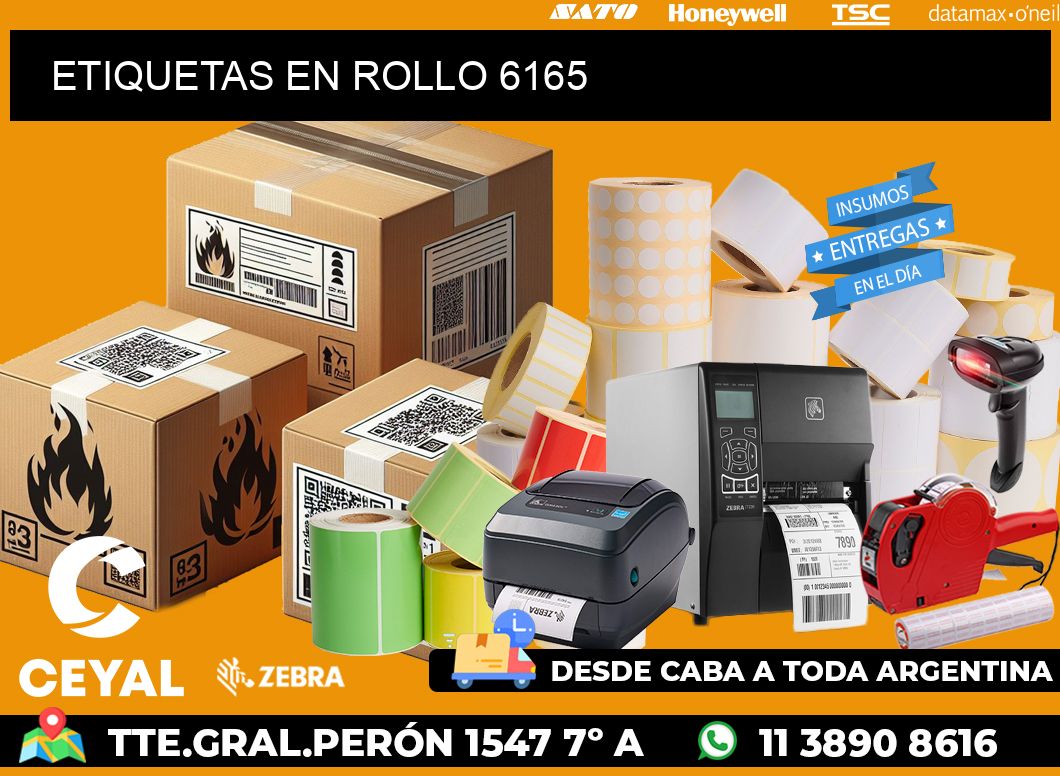 ETIQUETAS EN ROLLO 6165