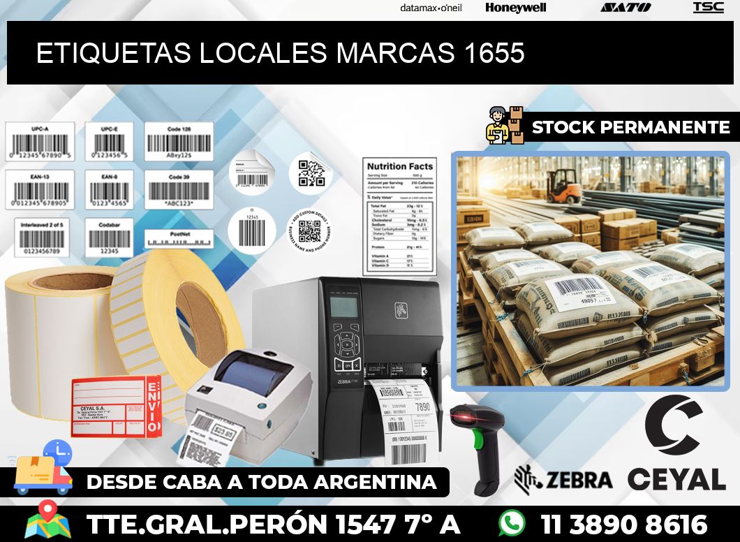 ETIQUETAS LOCALES MARCAS 1655