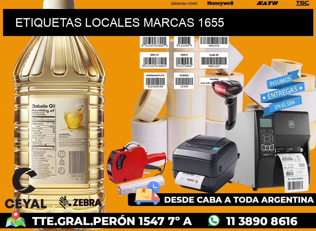 ETIQUETAS LOCALES MARCAS 1655