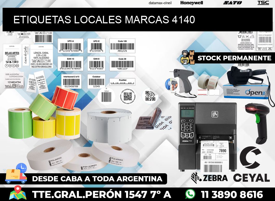 ETIQUETAS LOCALES MARCAS 4140