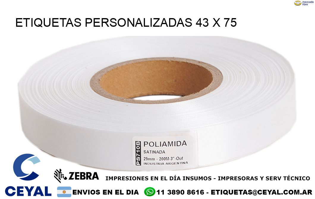 ETIQUETAS PERSONALIZADAS 43 x 75