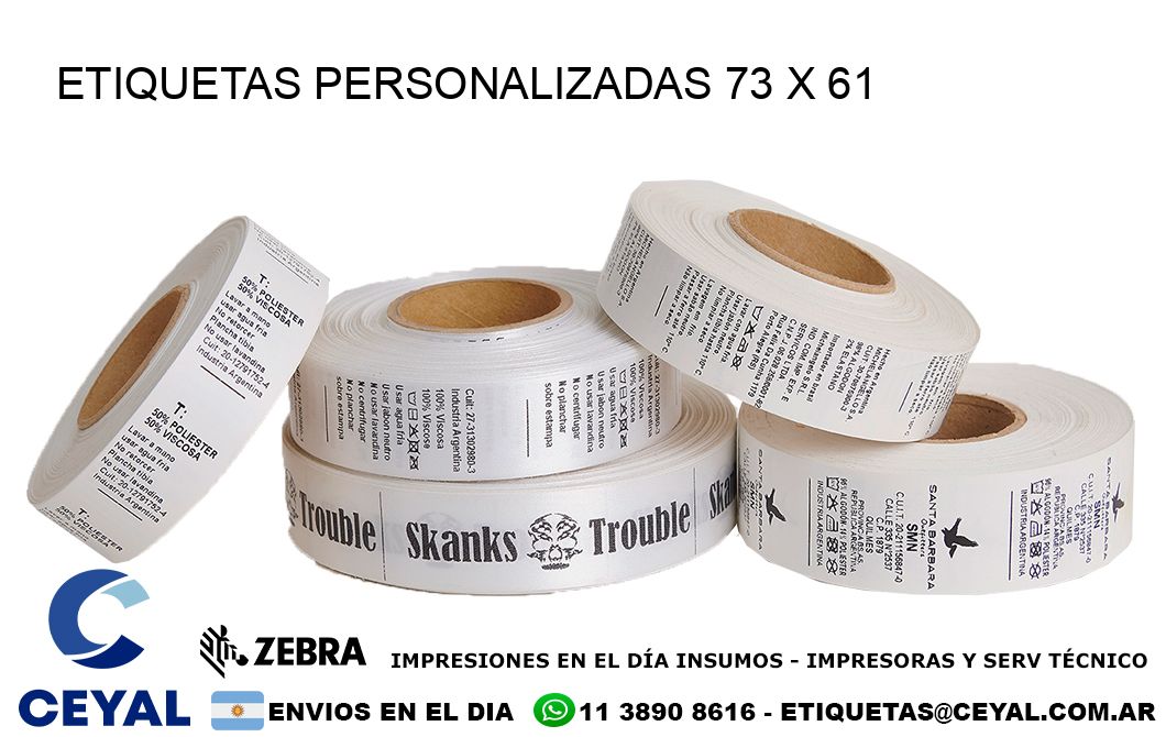 ETIQUETAS PERSONALIZADAS 73 x 61