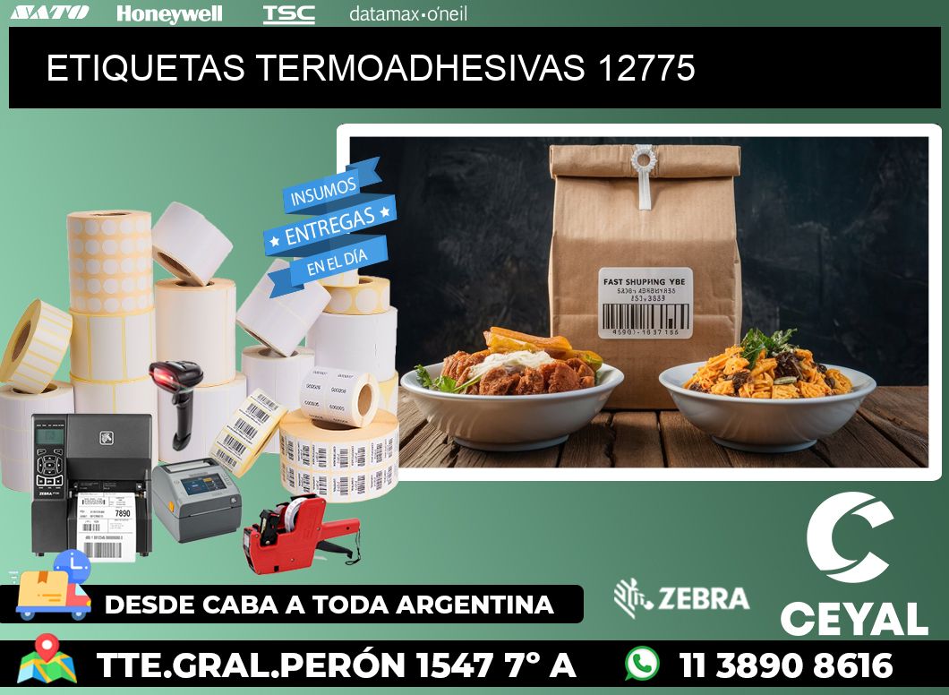 ETIQUETAS TERMOADHESIVAS 12775