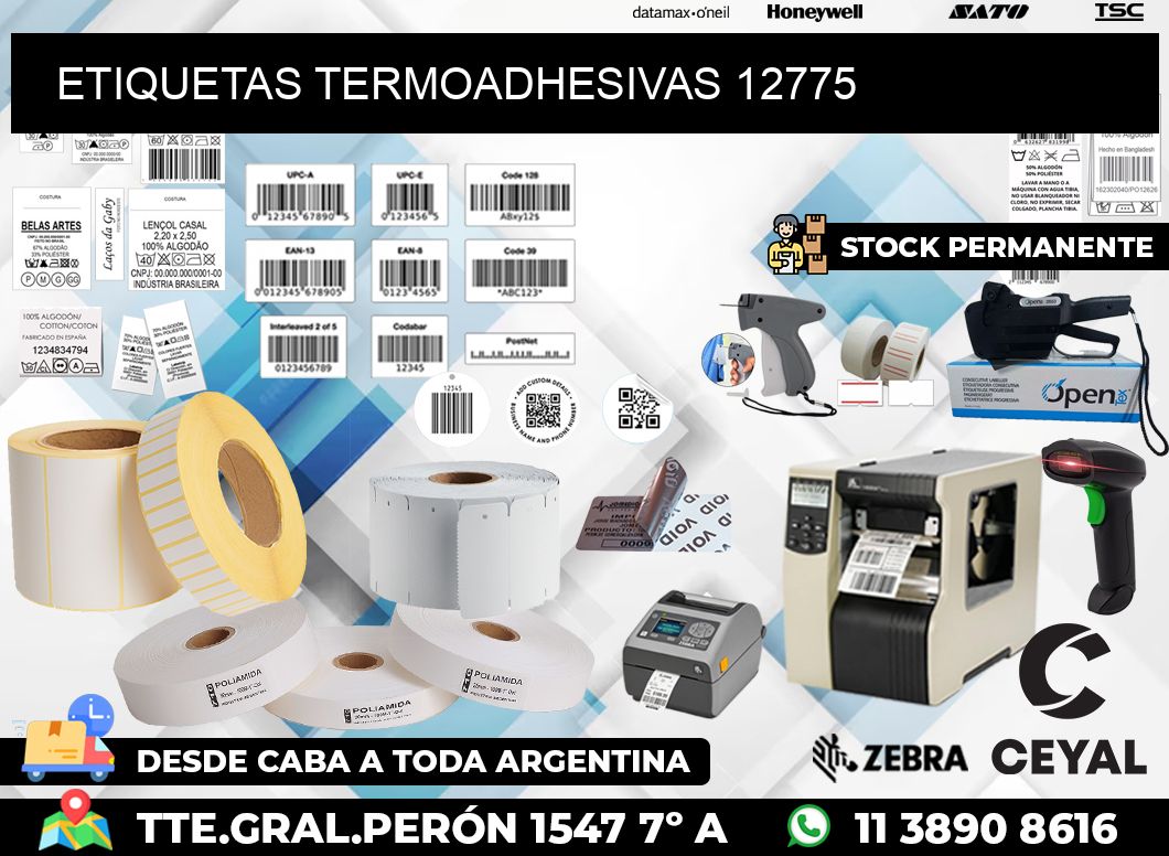 ETIQUETAS TERMOADHESIVAS 12775